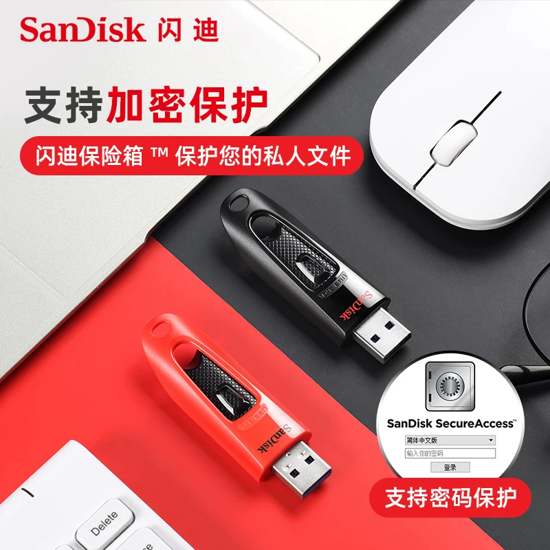 闪迪(SanDisk)512GB USB3.0 U盘 CZ48至尊高速 黑色高清大图