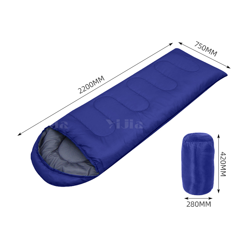 翌嘉YJ3112008 信封睡袋户外露营睡袋中空棉 2.4kg藏青色高清大图