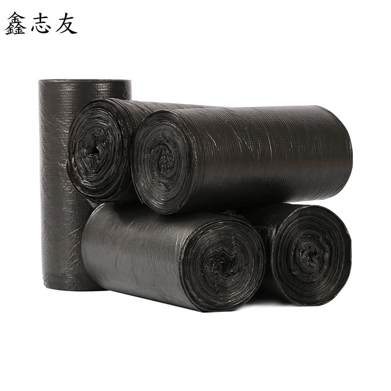 [鑫志友]黑色平口式塑料垃圾袋 加厚/特厚 3丝70*90cm 50个/捆(单位:捆)