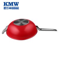 KMW 绿鼎第四代不锈钢炒锅GpotlCB300003 30cm不锈钢炒锅 透明玻璃盖 少油烟 无涂层炒锅电磁炉通用锅具