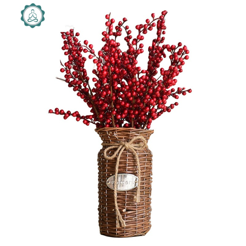 仿真浆果单支发财果婚礼布置装饰花红果幸运果中式花艺客厅摆件封后蔓越莓浆果 秋红仿真植物报价 参数 图片 视频 怎么样 问答 苏宁易购