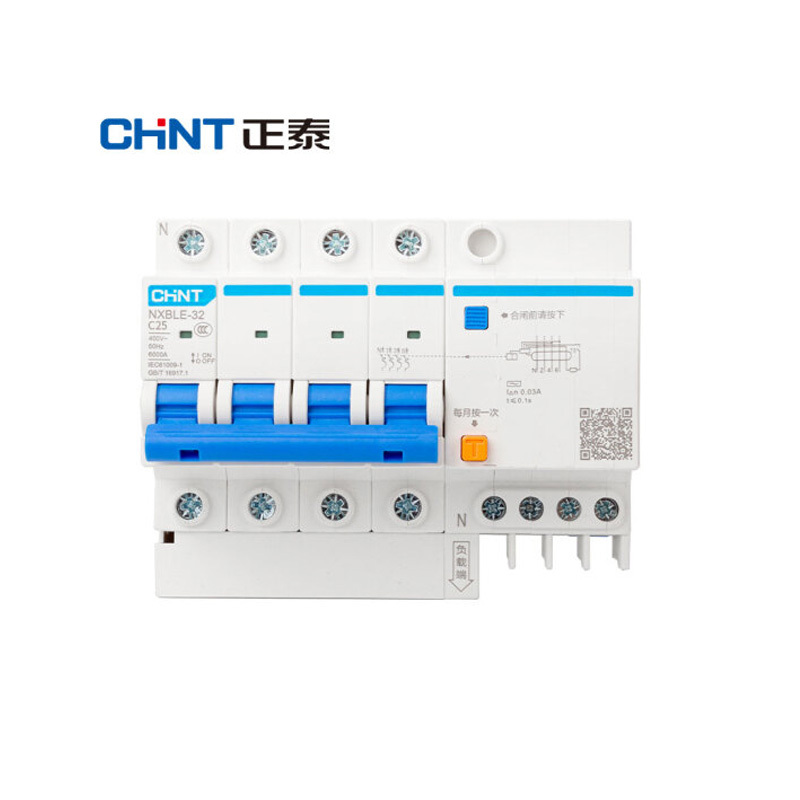 正泰（CHNT）NXBLE-32-4P-C25-30MA-6KA 小型漏电保护断路器 漏保空气开关
