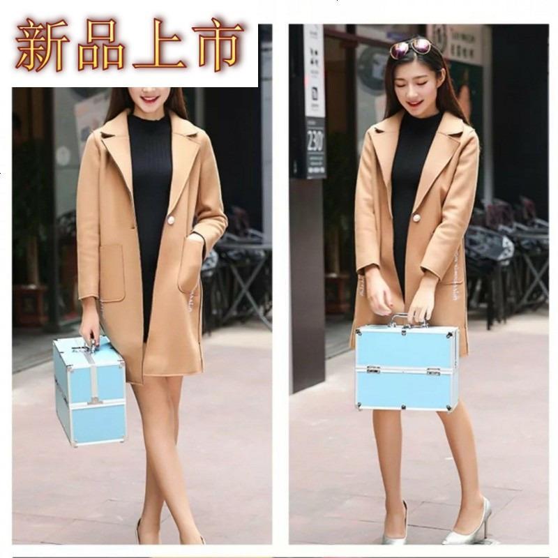 四方达大容量专业化妆收纳包美甲纹绣半工具箱便携随身整理化妆箱by147256