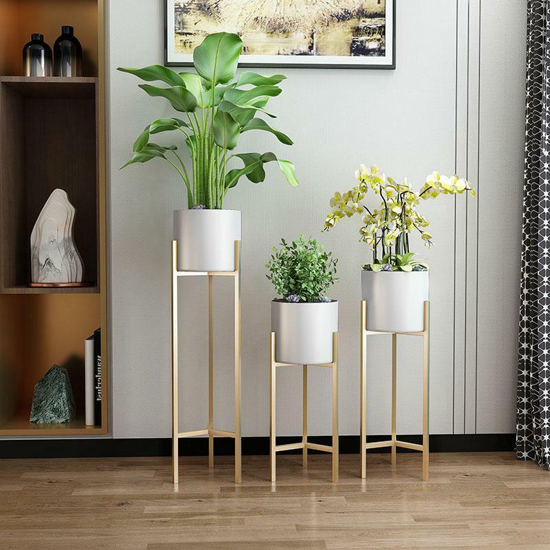 北欧现代铁艺网红闪电客花架客厅阳台室内花架子简约落地式绿植花盆架