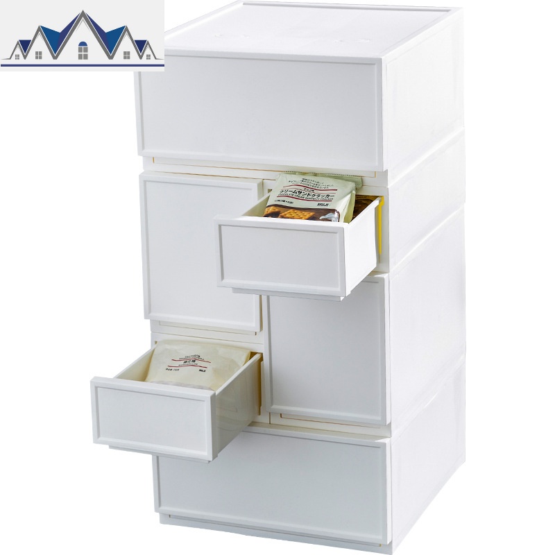 多层叠加抽屉式自由组合收纳柜塑料加厚儿童收纳箱收纳盒玩具分类 三维工匠高清大图