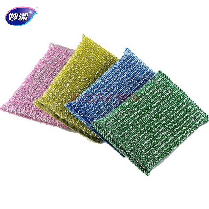 妙洁(MIAOJIE) MHG3+1 12.9cm*8.2cm 4片/包 洗碗巾 (计价单位:包) 混色高清大图