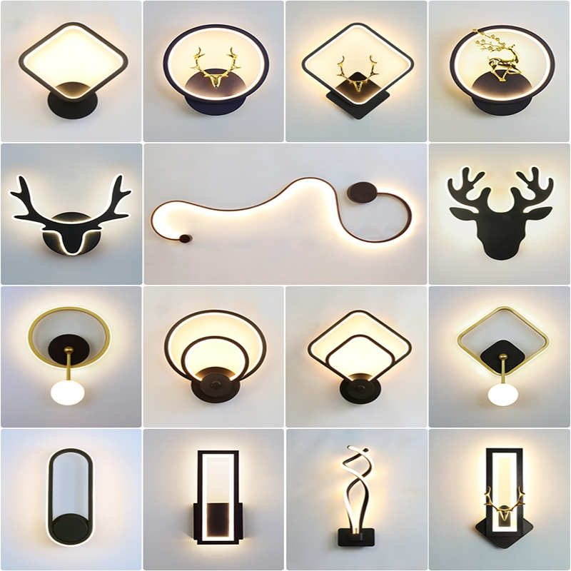 led走廊过道玄关灯北昼beizhou新款北欧楼梯阳台卧室床头背景墙壁灯