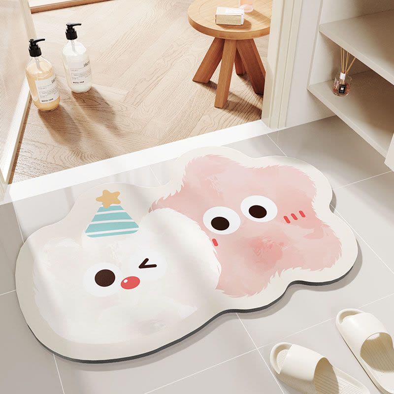 卡通浴室吸水地垫图片