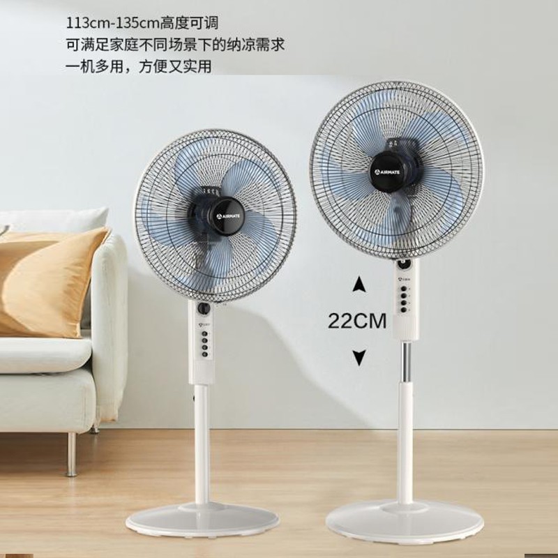 艾美特落地扇5叶4档机械控定时低噪设计省电节能家用大风力风扇高清大图