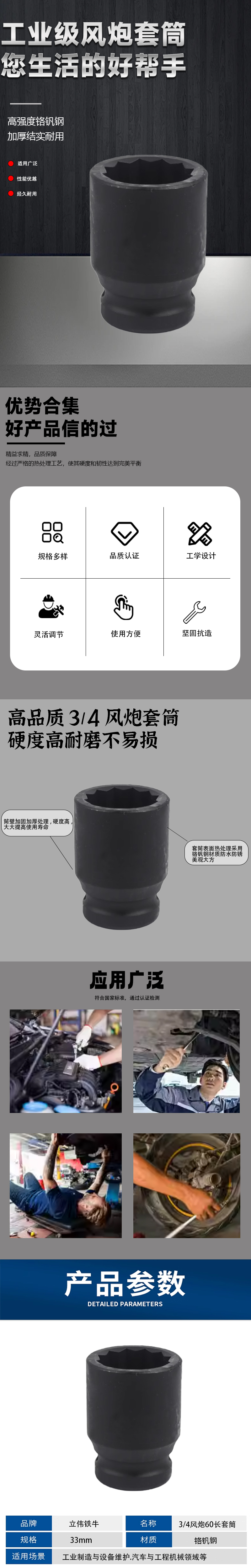 立伟铁牛3/4风炮60长套筒33mm/个高清大图