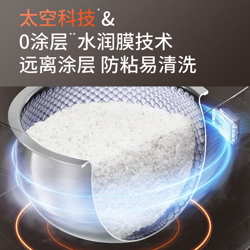九阳(Joyoung)电饭煲0涂层不锈钢内胆电饭锅40N8 银色 4L高清大图