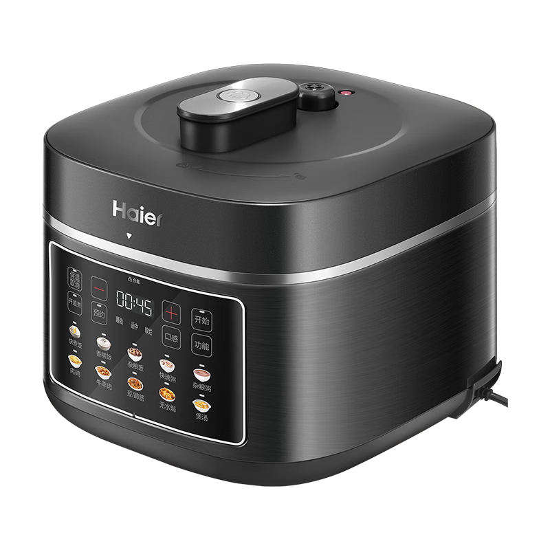 海尔电压力锅6L 方煲造型触控彩屏料理机(双胆电压力锅)HPC-M160ADZ