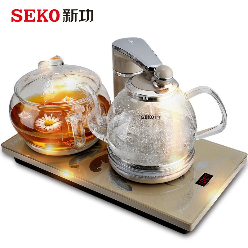 Seko/新功 G11 全自动上水玻璃电茶炉家用电热水壶茶台嵌入式烧水壶恒温煮水壶
