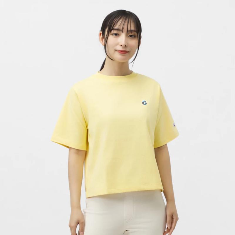 冠军(Champion)女士短袖纯棉定制设计运动T恤春夏新款户外休闲百