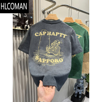 HLCOMAN短袖t恤男士宽松大码潮牌夏季2025新款衣服男款男装体恤