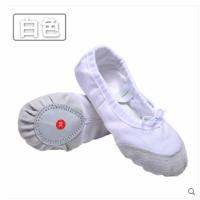 芭蕾舞蹈鞋儿童女粉色软底练功鞋成人幼儿形体男女童小孩的跳舞鞋 白色 22