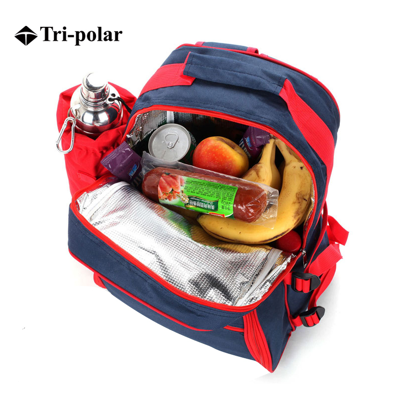 三极户外 Tri-polar TP1966 双肩包野营露宿运动登山户外野餐红色背包 红色