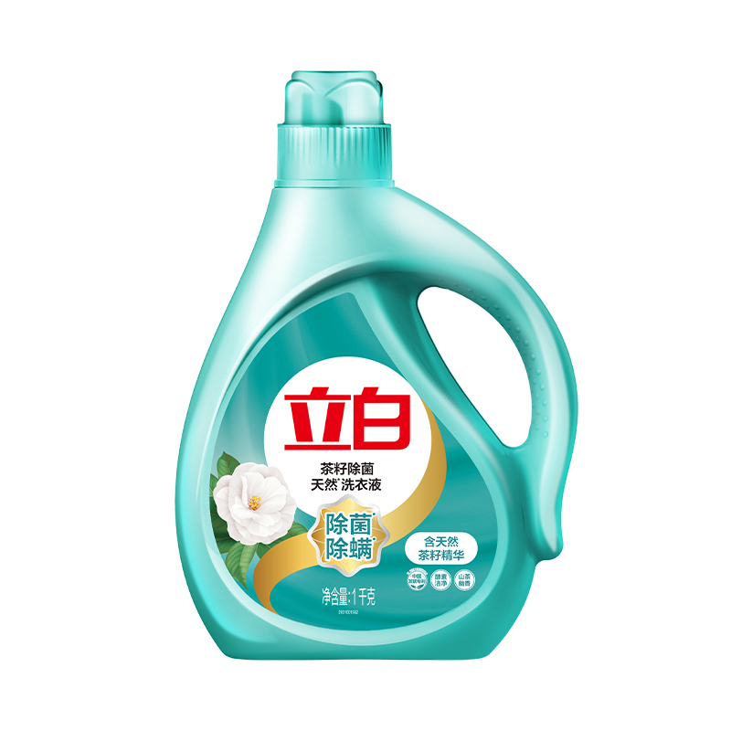 立白洗衣液除螨抑菌低泡易漂清新茶籽除菌1kg*1瓶