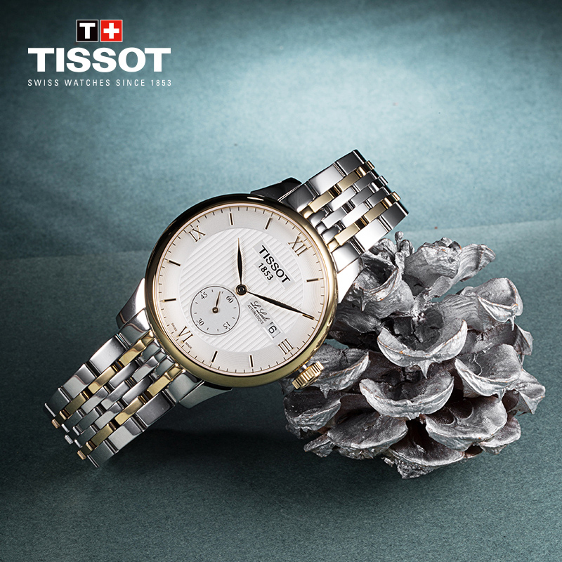 天梭(TISSOT)瑞士手表 雅致经典复古力洛克系列钢带男士机械表T006.428.22.038.01礼物