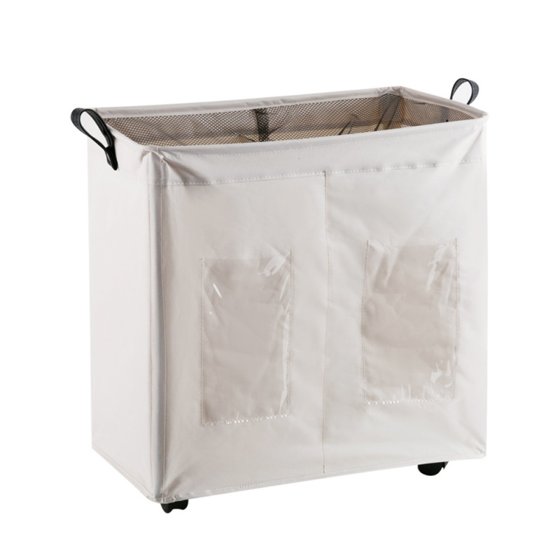 带滚轮脏衣篮衣服分类收纳筐家用脏衣服收纳桶脏衣篓洗衣篮高清大图