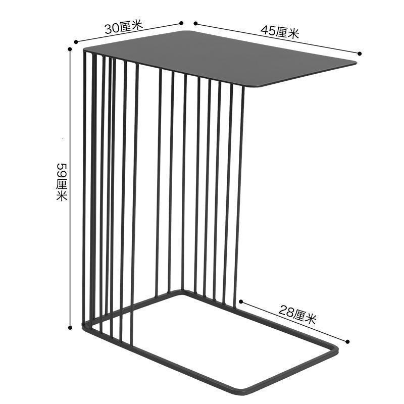 森美人北欧小茶几现代简约轻奢边几柜小窄高金色u型铁艺置物架多功能高清大图