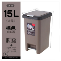 脚踏手动两用垃圾桶阿斯卡利(ASCARI) 双开盖创意大卫生桶 8/10/15/20/2 双开式垃圾桶咖啡15升-GHS