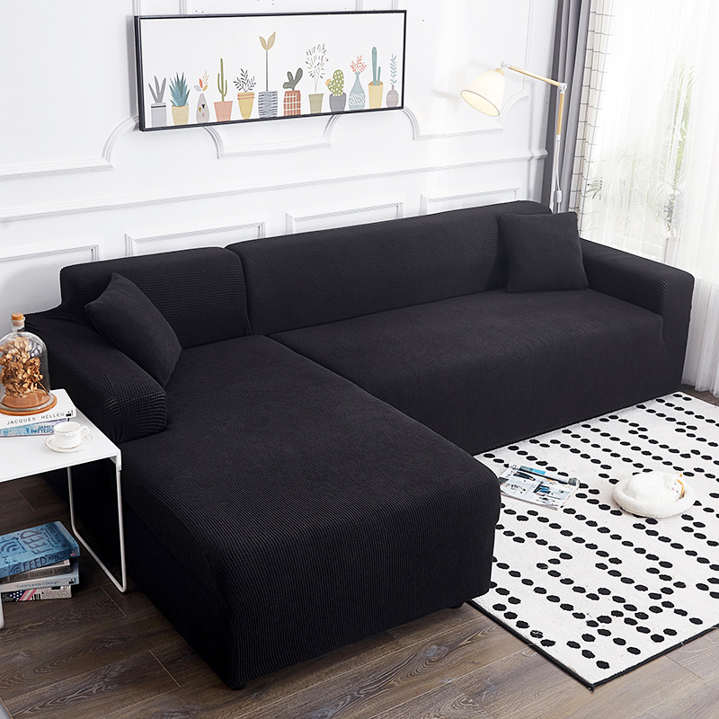 全包弹力通用组合型萬能懒人沙发套四季沙发垫巾全盖沙 普鲁蓝 组合套装[三人长190-230cm+三人长190-230cm高清大图