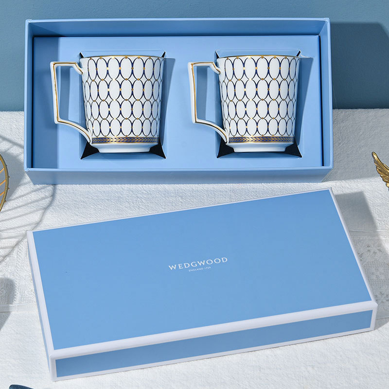 Wedgwood 1054482 金粉年华马克杯对杯 300ml*2只 午夜蓝高清大图