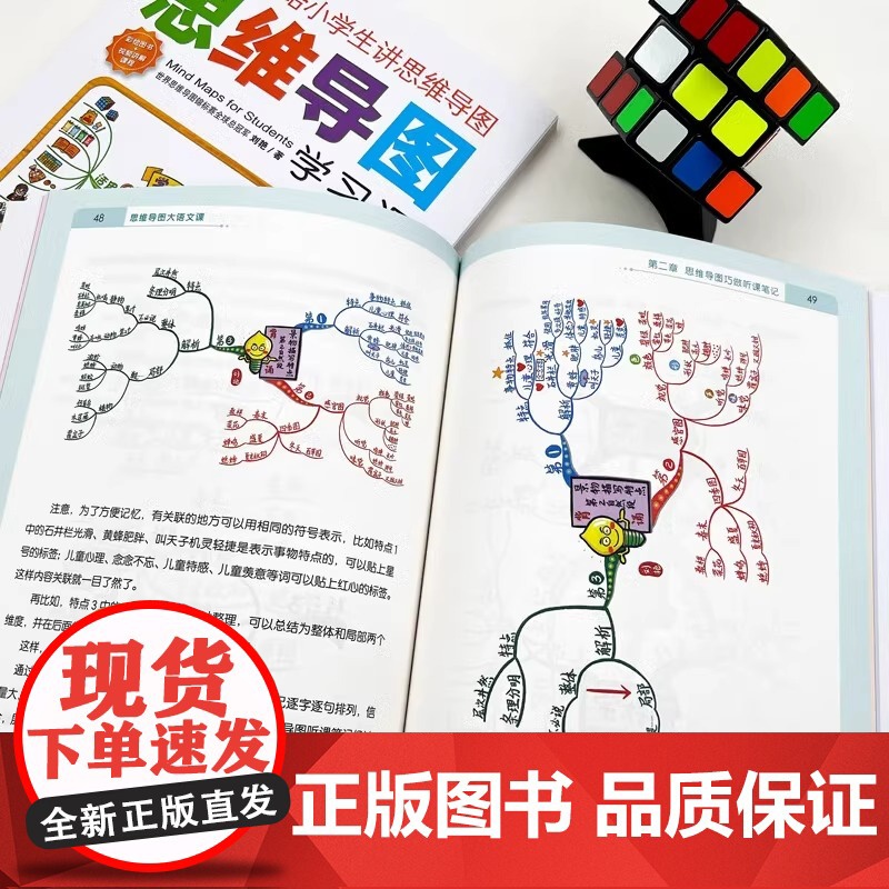 刘艳给小学生讲思维导图全3册学习课复习课大语文课高效学习方法全集6-12岁儿童学习方法书籍小学生语文思维导图课辅导书籍高清大图