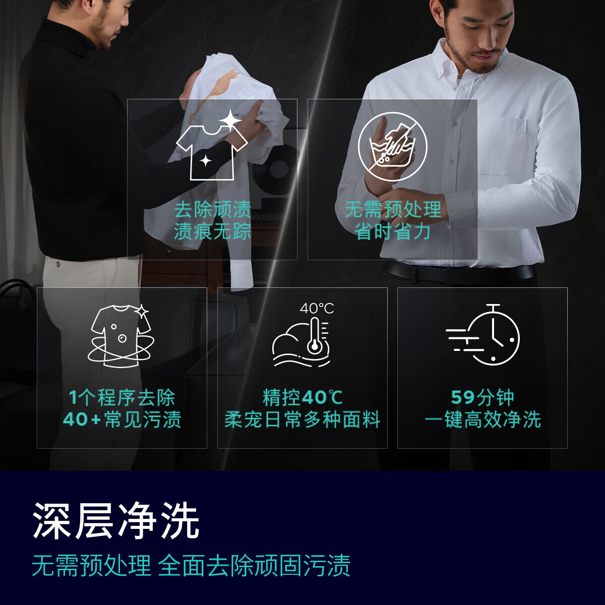 西门子WG52E2X10W+WQ53E2D10W 滚筒洗衣机10kg+烘干机10k 深层净洗 手洗级羊毛洗涤高清大图