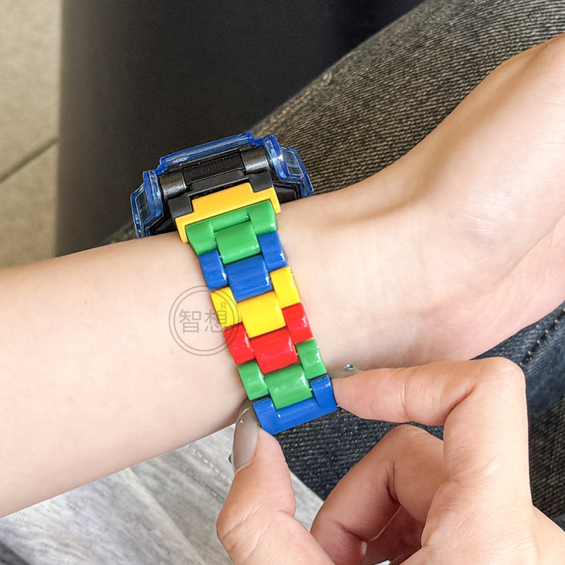 【秒变积木】适用于小天才电话手表表带Z11/Z10/Z9少年版/Z8树脂腕带3139B高清大图