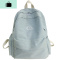 文艺小清新帆布书包女韩版高中生大学生双肩包女百搭少女背包NEW LAKE 浅蓝色(收藏小礼物