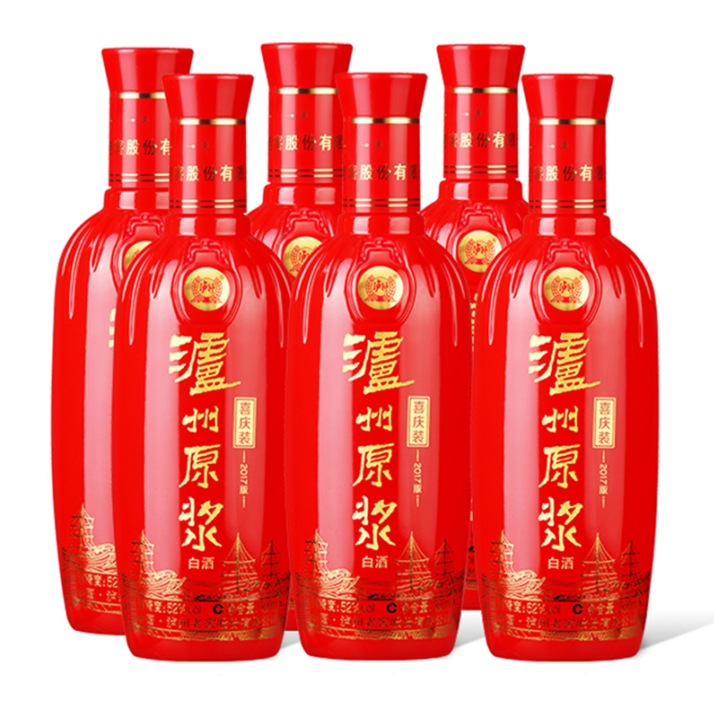 泸州老窖 出品 泸州原浆 52度 500ml*6瓶 浓香型白酒 整箱装高清大图