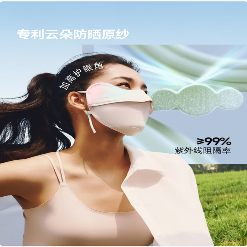 蕉下腮红护眼角防晒口罩AL334高清大图