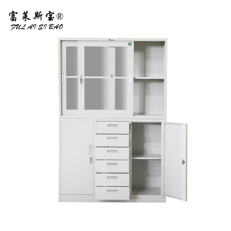 富莱斯宝 推拉门文件柜铁皮文件柜 1800*1180*390 个高清大图
