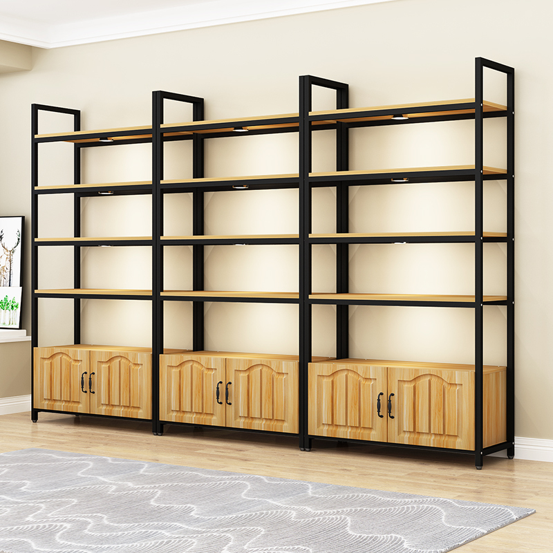 艺可恩产品展示柜超市货架货柜鞋店展架化妆品包包陈列柜多层置物架带