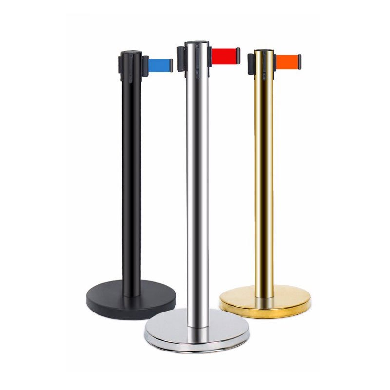 瞭望者 不锈钢2米警戒杆 隔离带带伸缩 排队隔离护栏