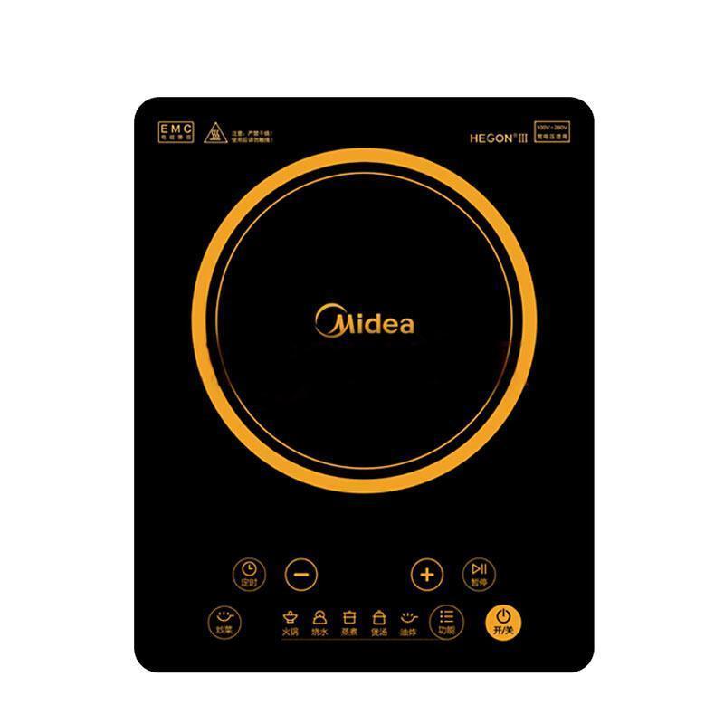 美的(Midea) 电磁炉 C21-HT2218HM电磁炉家用 触控式 微晶面板 德国汉森面板2200W大功率智能电磁炉