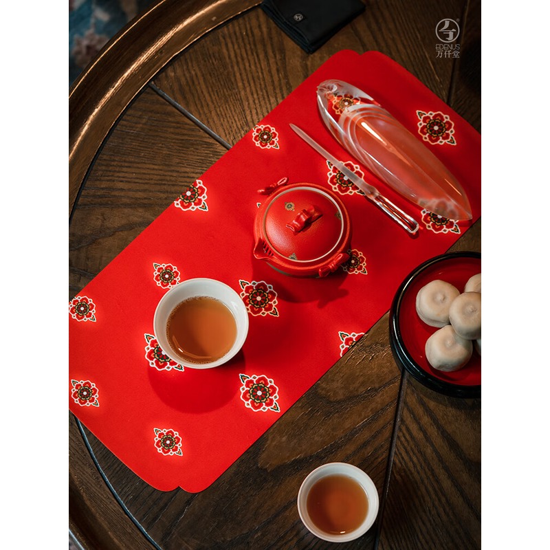 万仟堂旅行茶具高档陶瓷便携户外茶具泡茶套装一壶二杯高端礼盒唐宫茶宴 唐宫茶宴旅行茶具1壶2杯1便携包高清大图