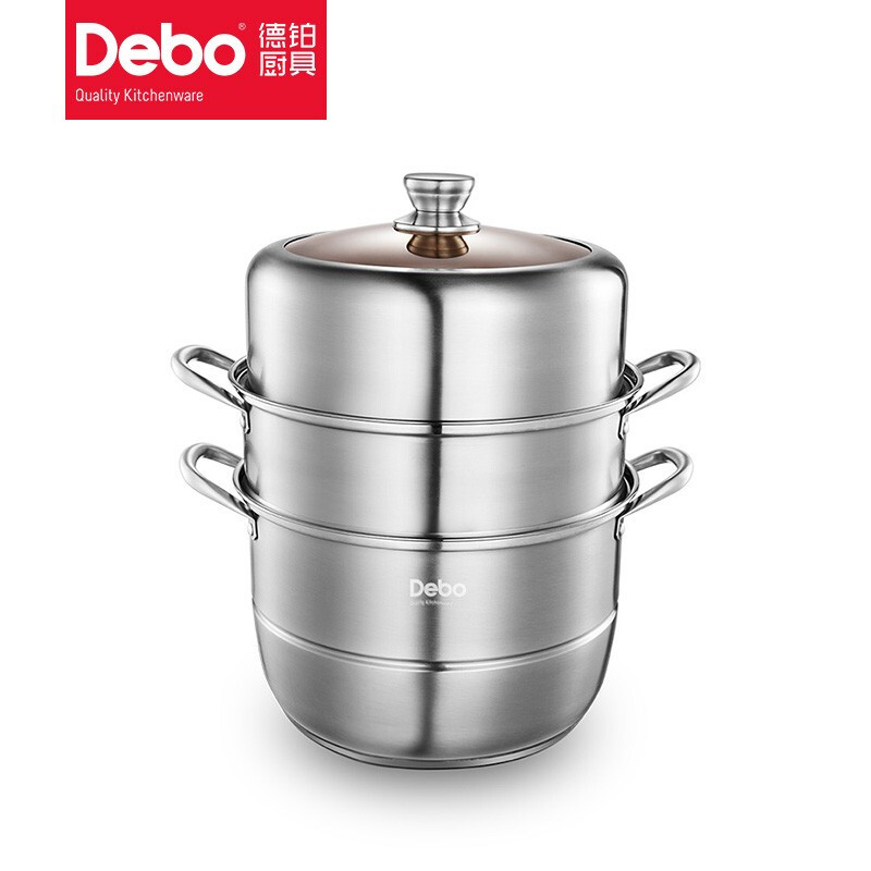 德铂(Debo) DEP-575 蒸锅304不锈钢32cm电磁炉燃气炉通用高清大图