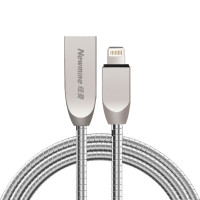 纽曼(Newmine) USB2.0 金属连接线 JSP5不锈钢锌合金镀锡铜丝材质 苹果设备通用 线长1.0米