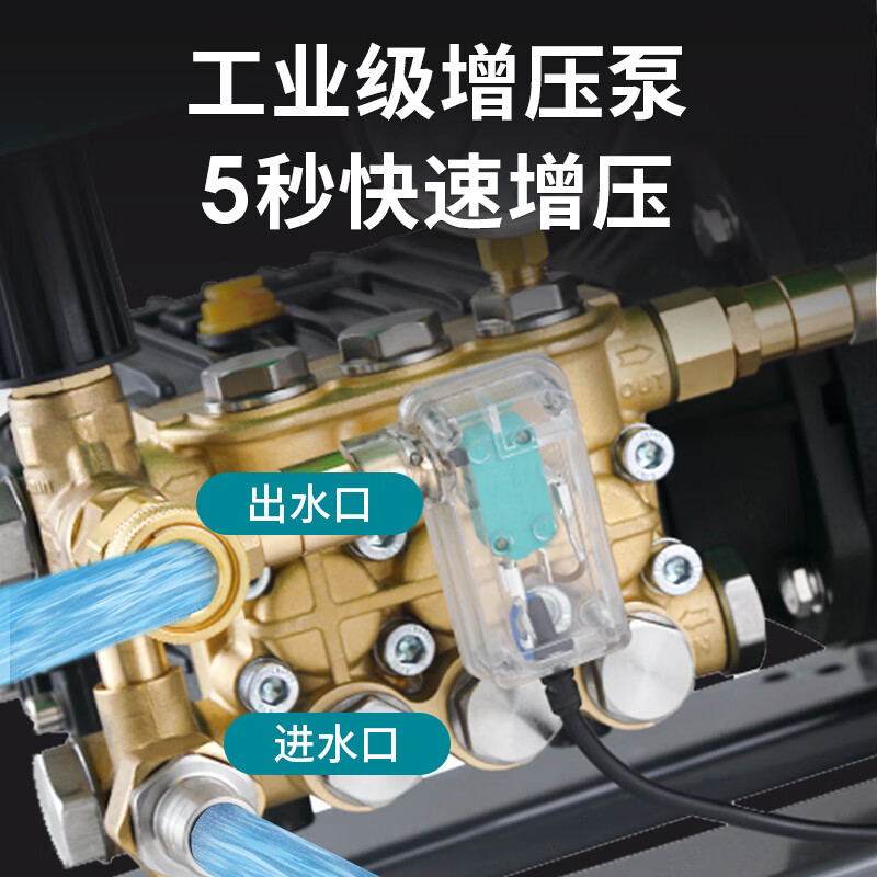 亚伯兰(abram)YD30-23E工业用高压清洗机除锈除油漆冲洗地面高压水枪 350bar 15KW 23L高清大图