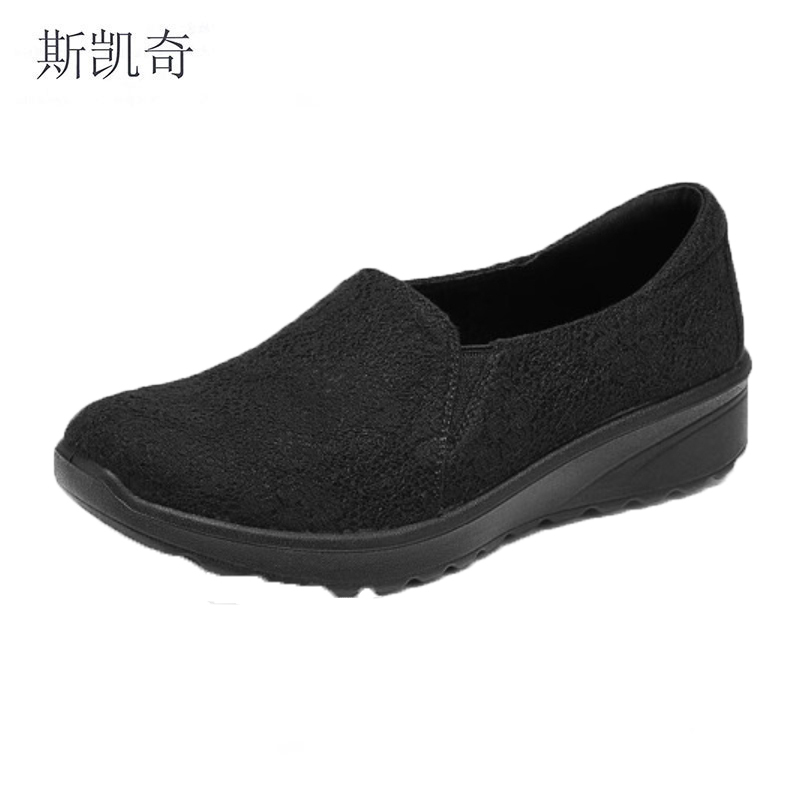 斯凯奇 浅口休闲鞋女鞋 158896/BBK-5 双