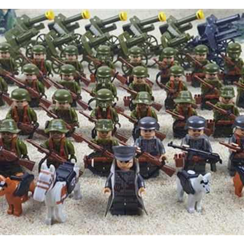 聪明的顺溜男孩拼装玩具积木军事部队坦克飞机武器新年 火炮兵工厂高清大图