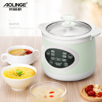 奥林格(AOLINGE)ALG-D01电炖锅迷你煮粥神器煲汤陶瓷隔水炖家用全自动小燕窝电炖盅0.8L 薄荷绿