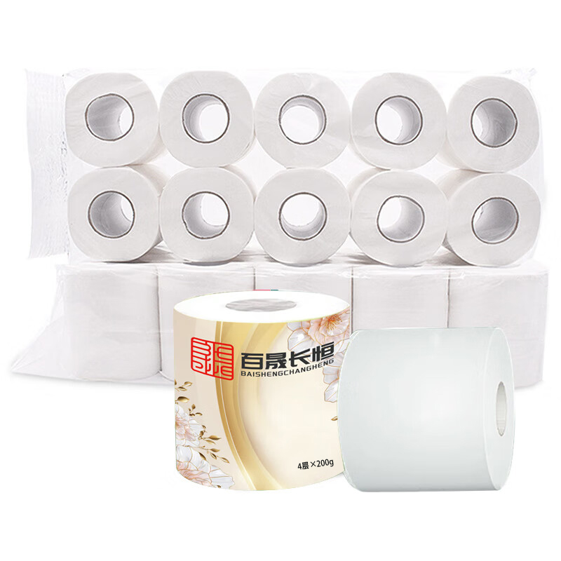 百晟长恒 BSCH-C30B 4层 10卷 200g 空心 卷纸 (计价单位:提)高清大图