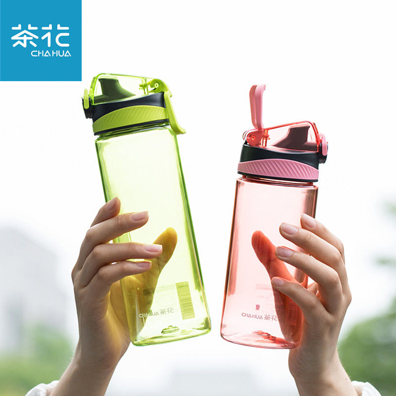茶花水杯男女塑料随手杯大容量简约清新运动户外便捷水杯高清大图
