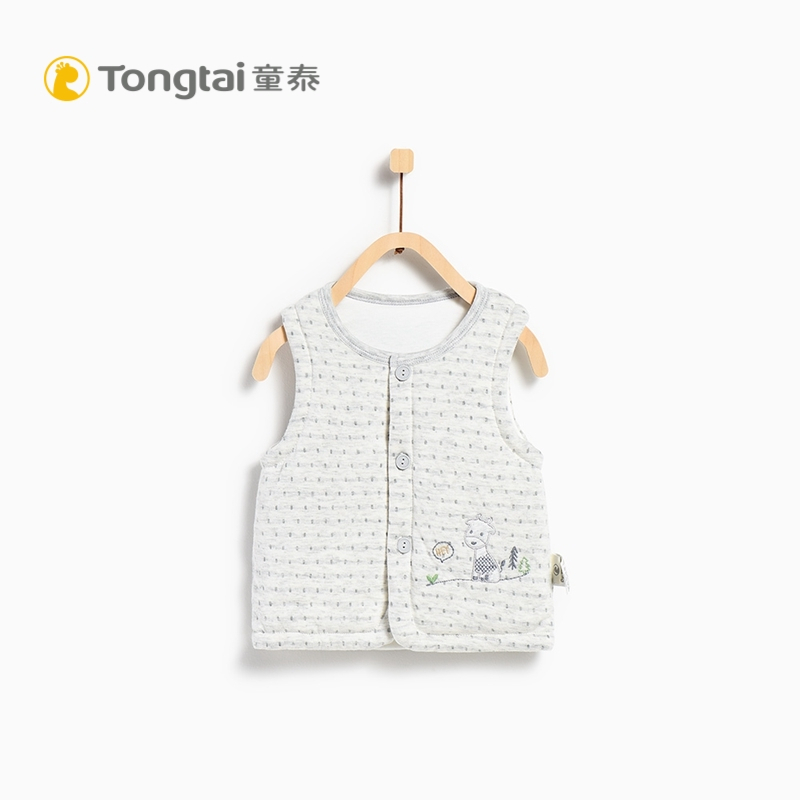 童泰TONGTAI秋冬纯棉婴童马甲1-18个月宝宝加棉马甲男女通用73cm