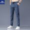 罗蒙蓝色牛仔裤男夏季薄款2022年新款宽松夏天直筒运动休闲长裤子
