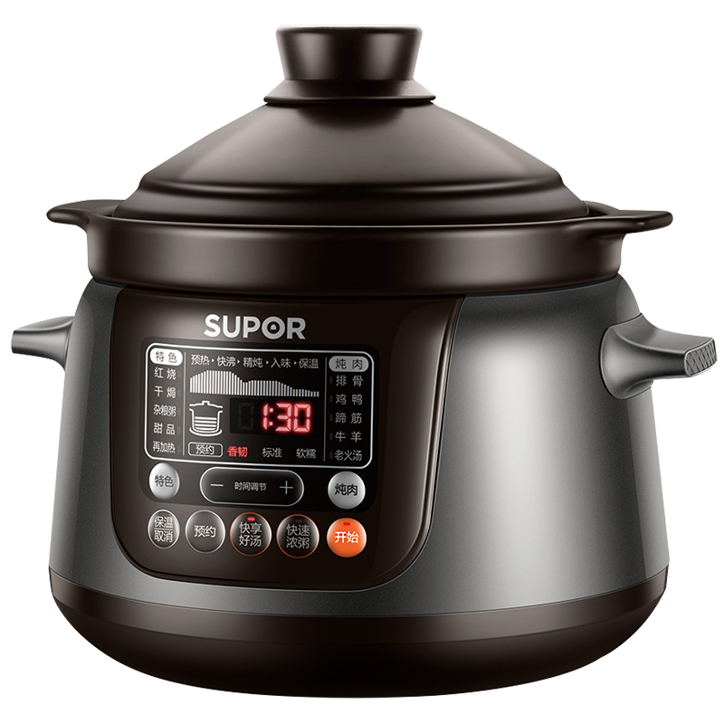 苏泊尔(SUPOR)炖锅电炖盅煲汤锅炖汤锅煮粥锅精控快速炽陶电炖锅4L容量TG40YC5高清大图